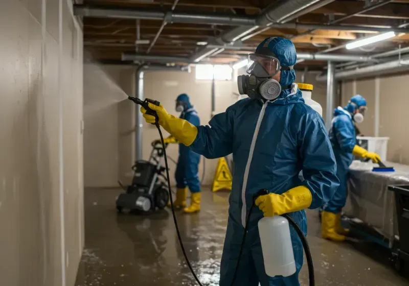 Basement Sanitization and Antimicrobial Treatment process in Seaside, OR